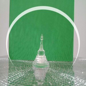 Glass Sthupa Container for Relics Deposit